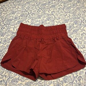 Zenana Outfitters Red High Waist Shorts